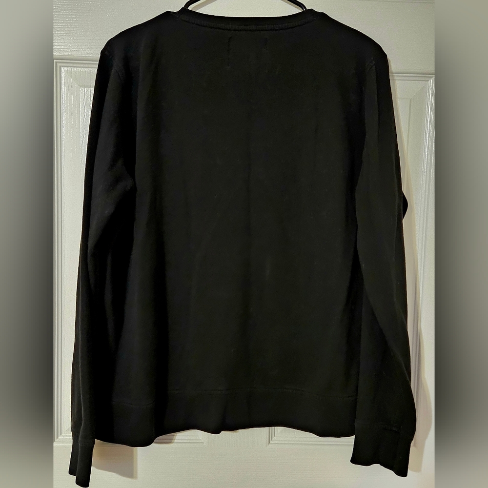 Victoria's Secret Black Sweatshirt w Pink Letters, L - Picture 2 of 4